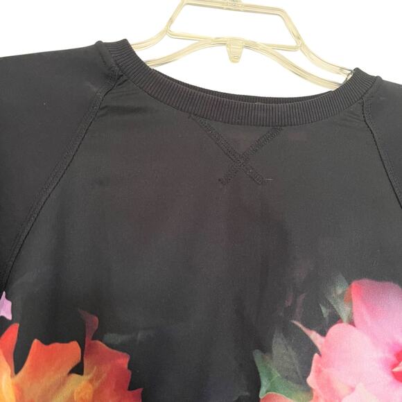 Ted Baker London Lanie Cascading Flora Floral Print Black Crewneck Sweatshirt XS - Picture 5 of 10